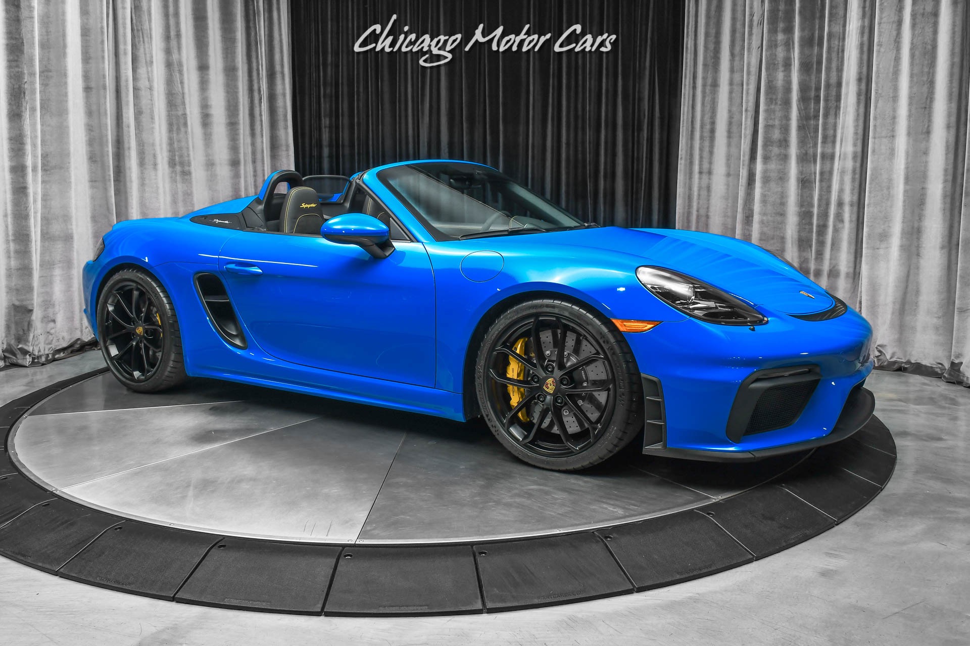 Used-2022-Porsche-718-Boxster-Spyder-Convertible-ONLY-145-Miles-Shark-Blue-Hot-Spec-PCCB-LOADED