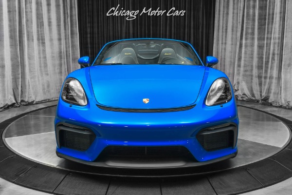 Used-2022-Porsche-718-Boxster-Spyder-Convertible-ONLY-145-Miles-Shark-Blue-Hot-Spec-PCCB-LOADED