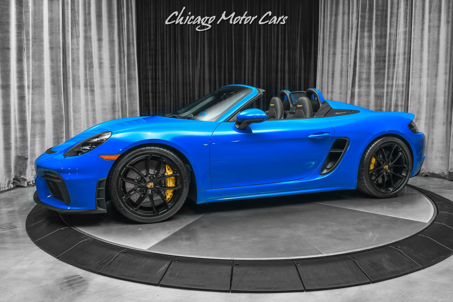 Used-2022-Porsche-718-Boxster-Spyder-Convertible-ONLY-145-Miles-Shark-Blue-Hot-Spec-PCCB-LOADED