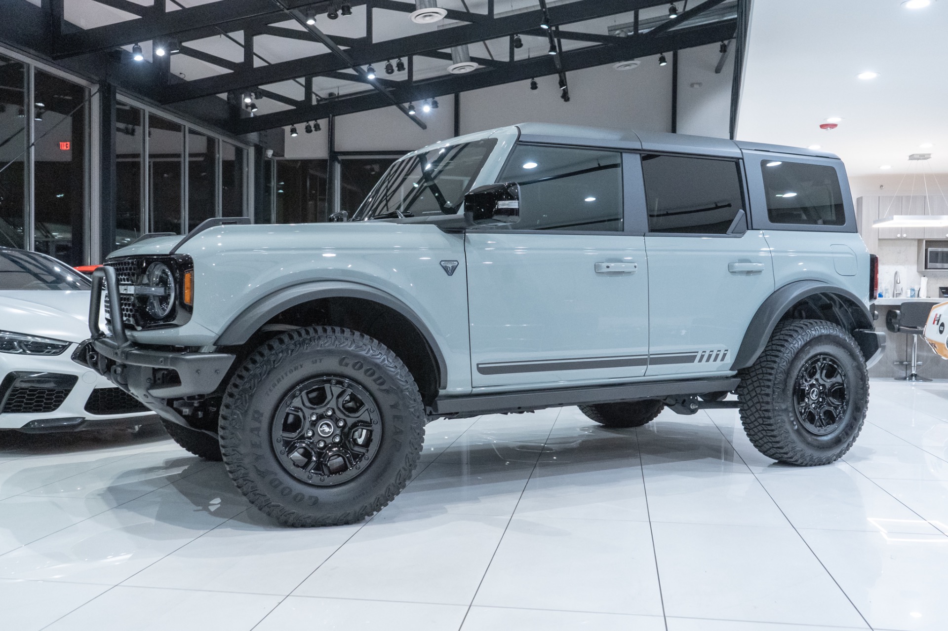 Used-2021-Ford-Bronco-First-Edition-Advanced-4X4-SUV-Cactus-Gray-wBeadlock-17-Wheels