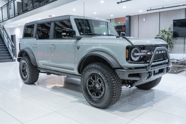 Used-2021-Ford-Bronco-First-Edition-Advanced-4X4-SUV-Cactus-Gray-wBeadlock-17-Wheels