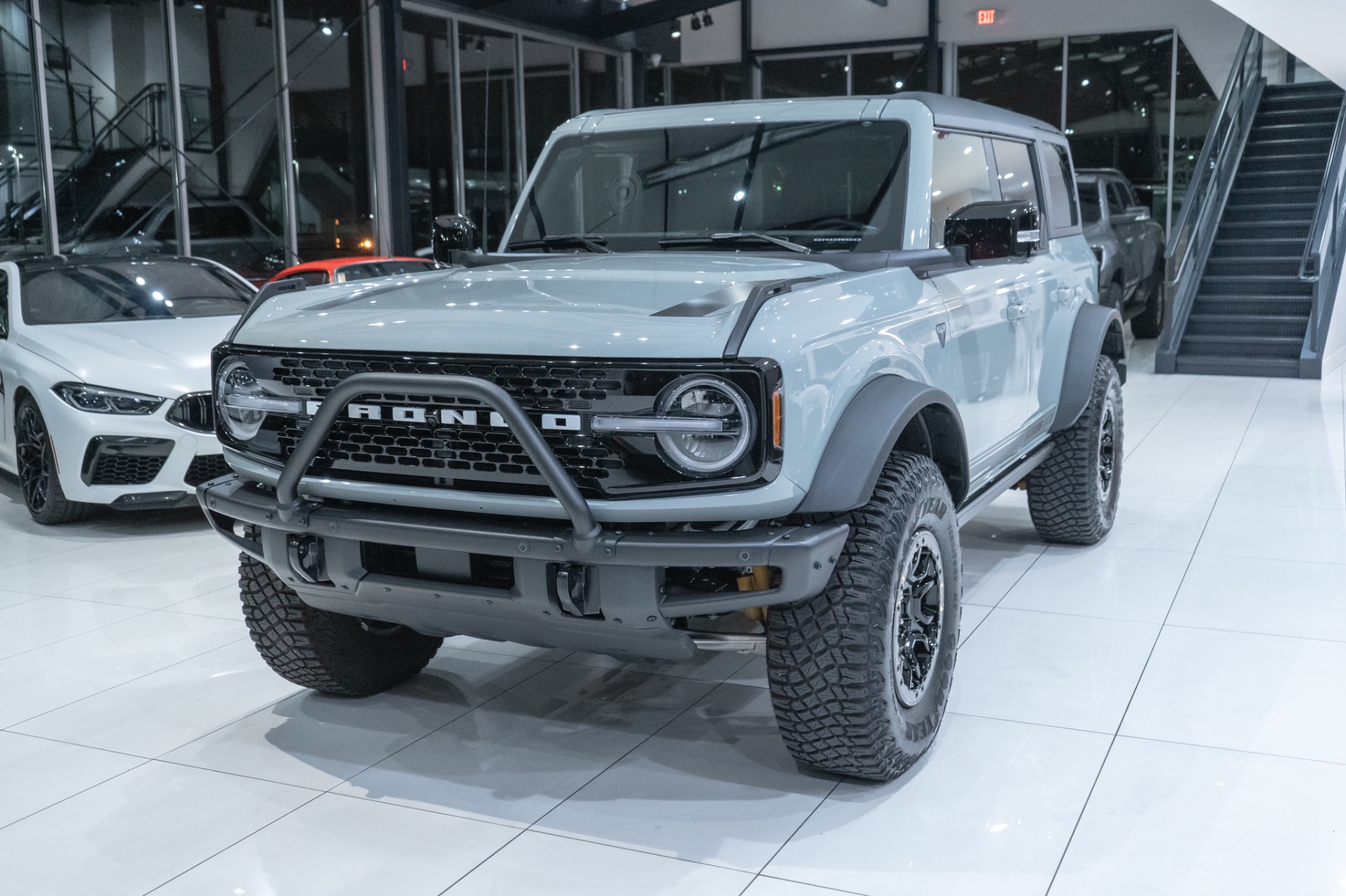 Used-2021-Ford-Bronco-First-Edition-Advanced-4X4-SUV-Cactus-Gray-wBeadlock-17-Wheels