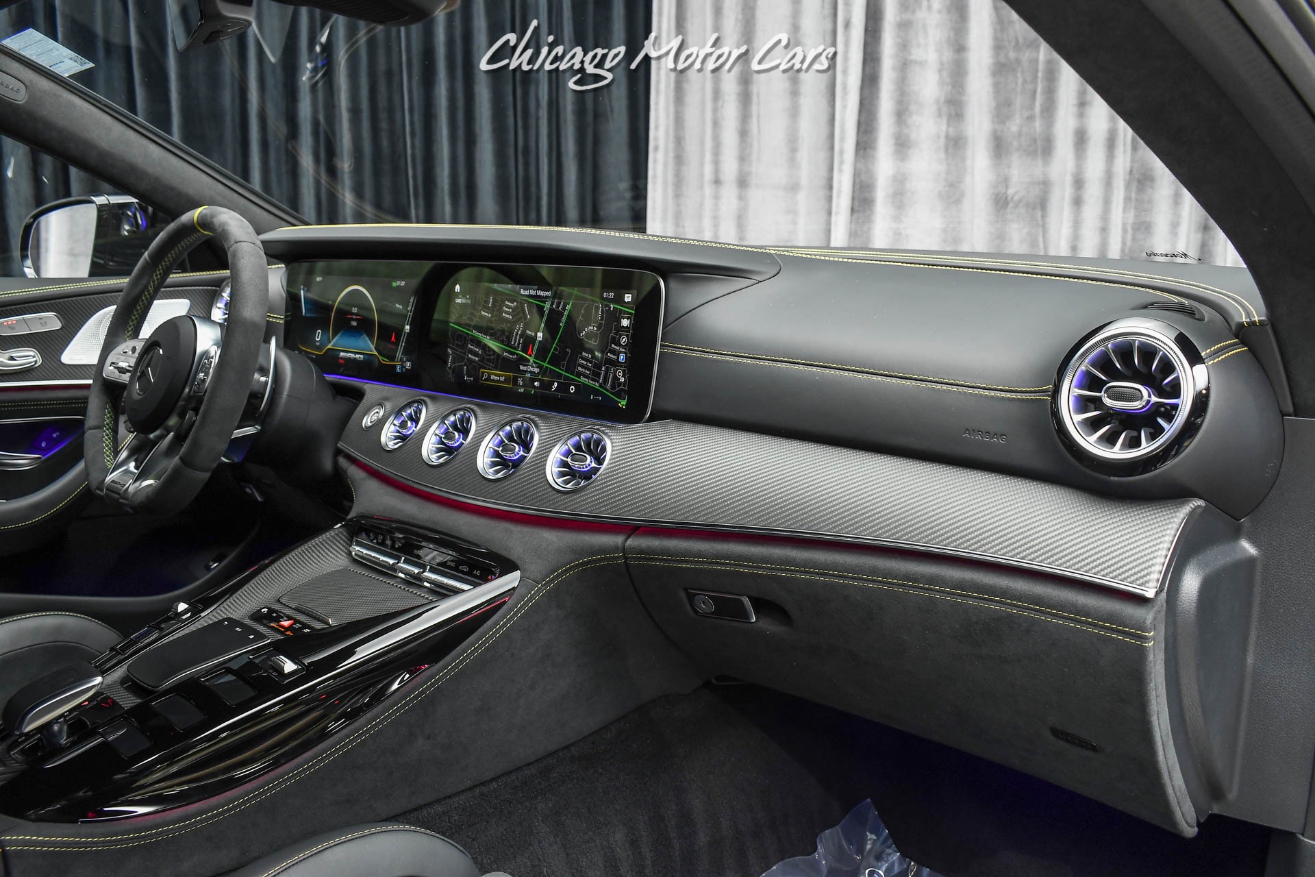 Used 21 Mercedes Benz Amg Gt63 S 4 Door Coupe Amg Performance Seats Carbon Fiber Only 1 900 Miles For Sale Special Pricing Chicago Motor Cars Stock