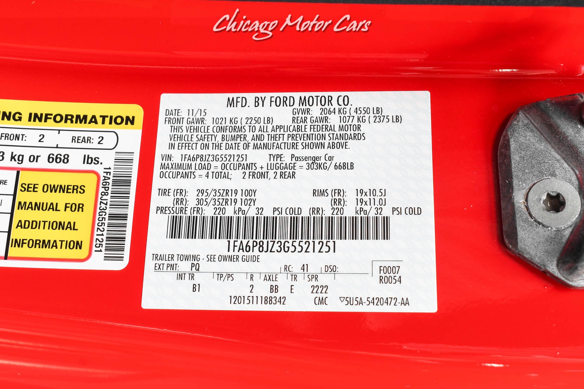 Used 2016 Ford Mustang Shelby GT350 Coupe ONLY 2K Miles! Pristine! Recent  Inspection! 6-Speed! For Sale (Special Pricing) | Chicago Motor Cars Stock  #19448
