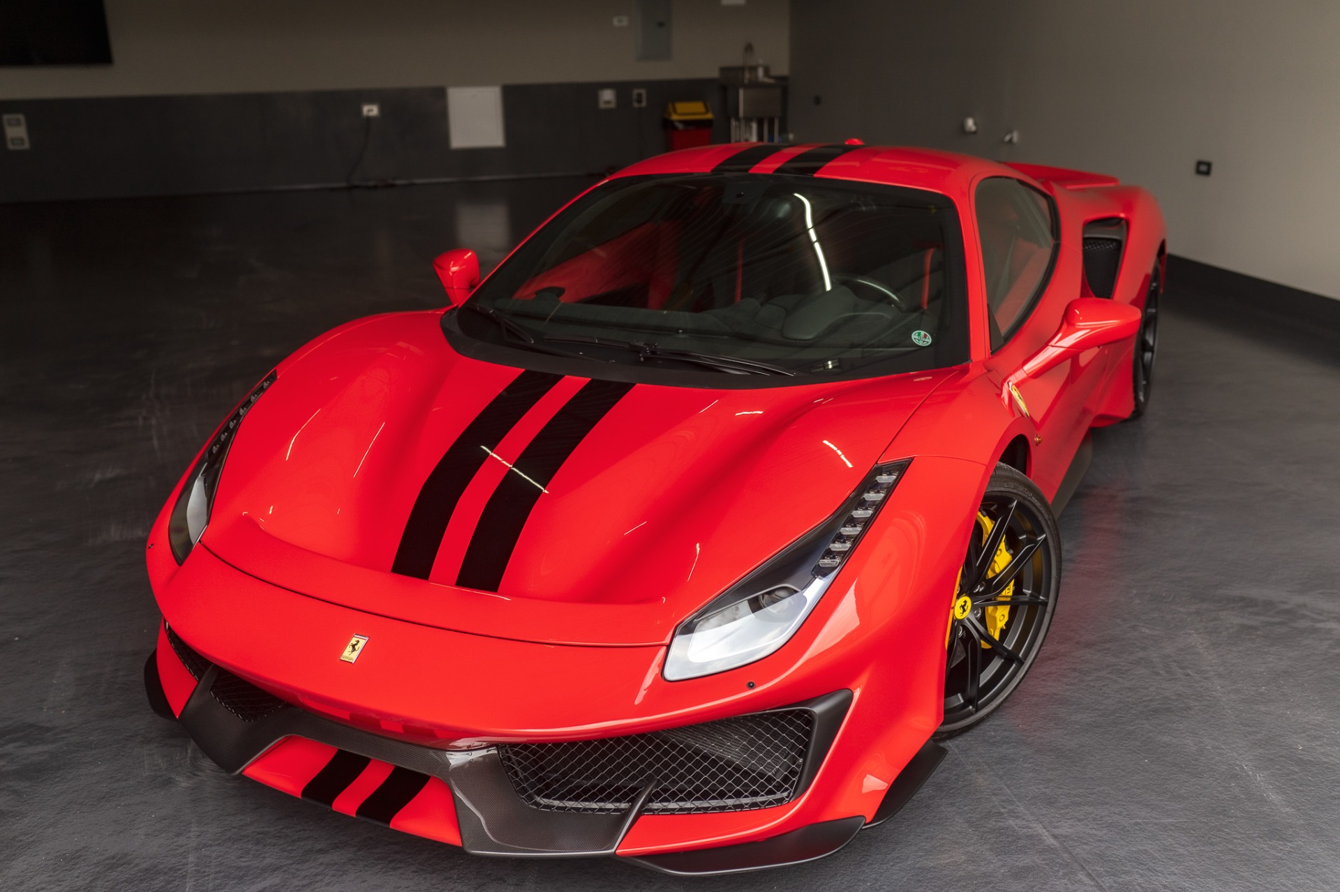 Used-2020-Ferrari-488-Pista-Coupe-Only-344-Miles-Carbon-Fiber-Front-Lift-Alcantara-Huge-MSRP