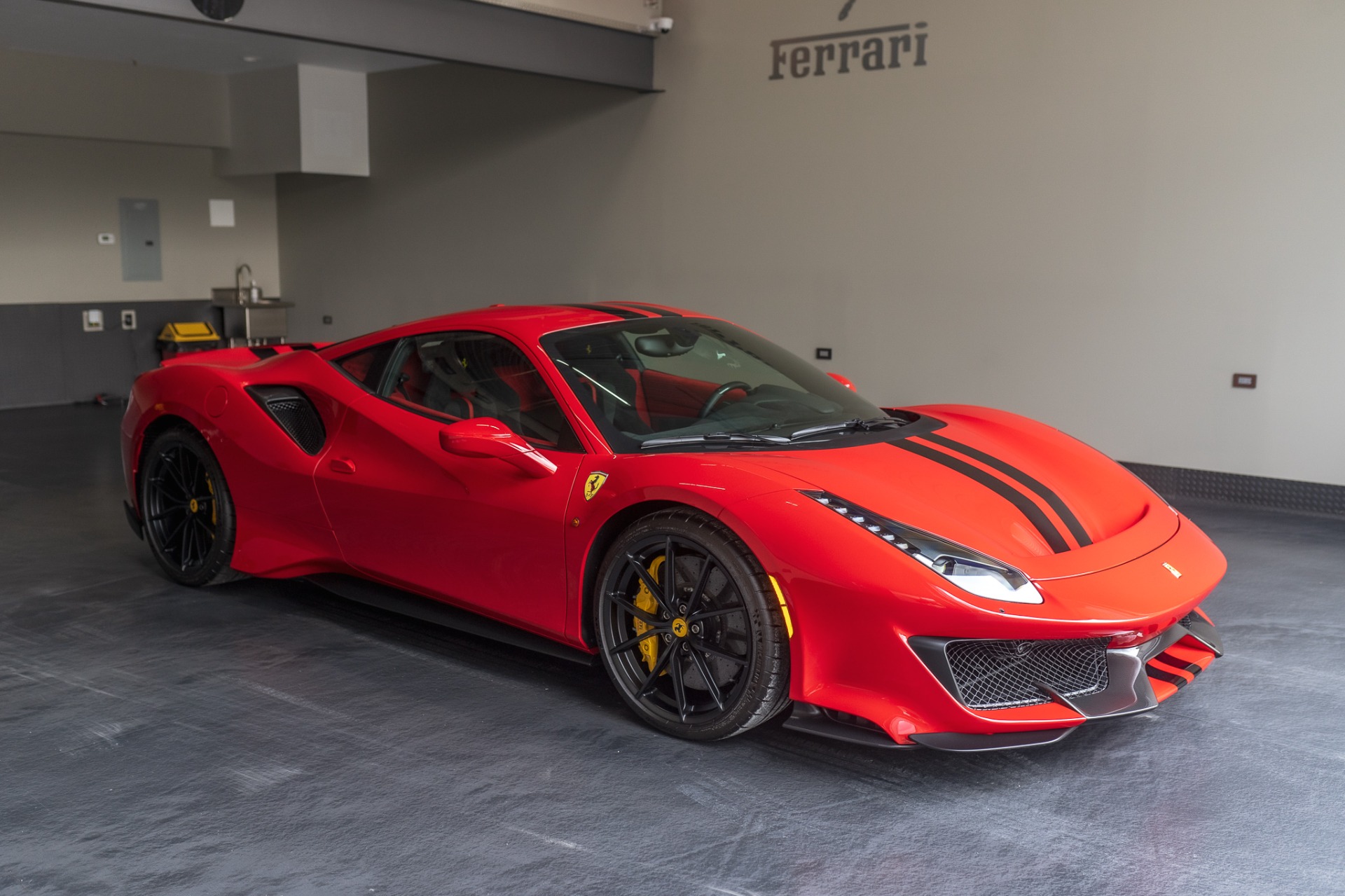 Used-2020-Ferrari-488-Pista-Coupe-Only-344-Miles-Carbon-Fiber-Front-Lift-Alcantara-Huge-MSRP