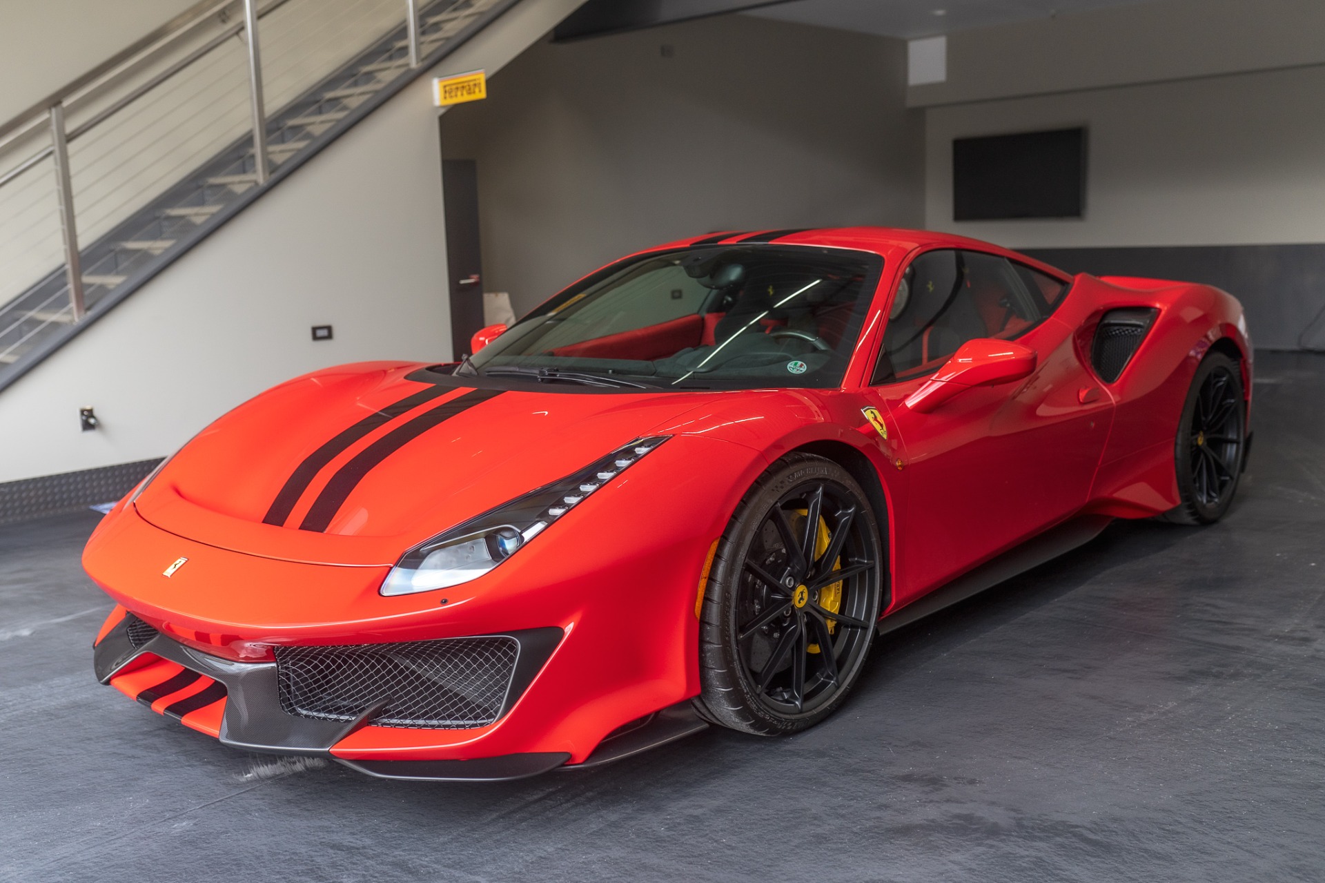 Used-2020-Ferrari-488-Pista-Coupe-Only-344-Miles-Carbon-Fiber-Front-Lift-Alcantara-Huge-MSRP