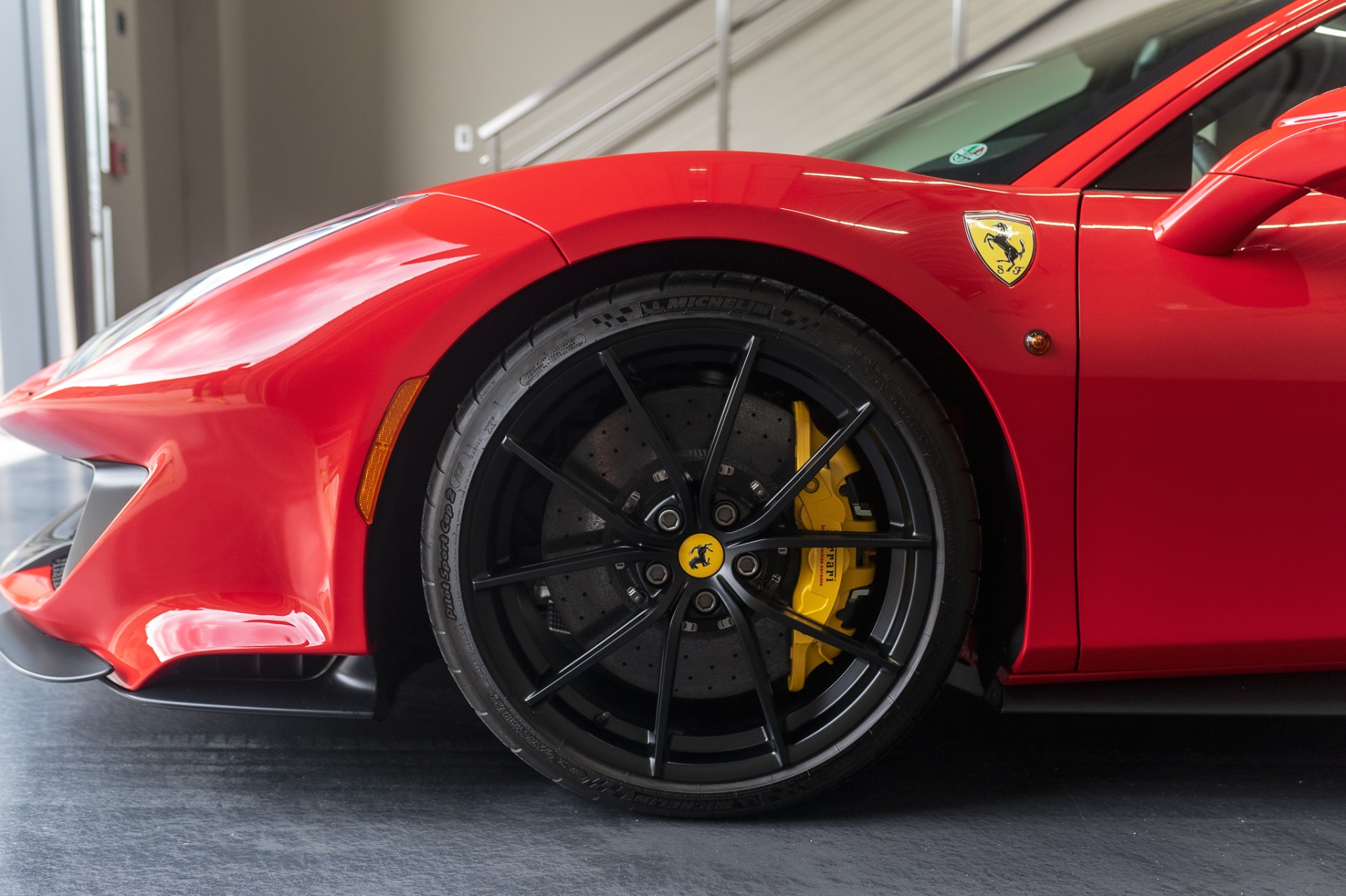 Used-2020-Ferrari-488-Pista-Coupe-Only-344-Miles-Carbon-Fiber-Front-Lift-Alcantara-Huge-MSRP