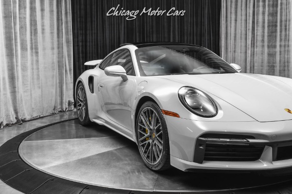 Used-2021-Porsche-911-Turbo-S-Coupe-ONLY-122-Miles-Chalk-Burmester-High-End-Front-Lift-LOADED