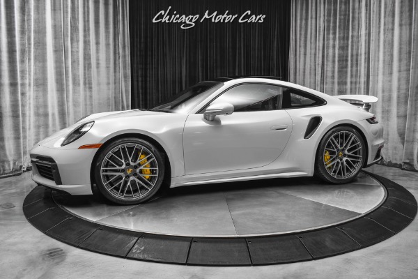 Used 2021 Porsche 911 Turbo S Coupe ONLY 122 Miles! Chalk! Burmester High End! Front Lift! LOADED for sale Sold at Chicago Motor Cars in West Chicago IL 60185 1