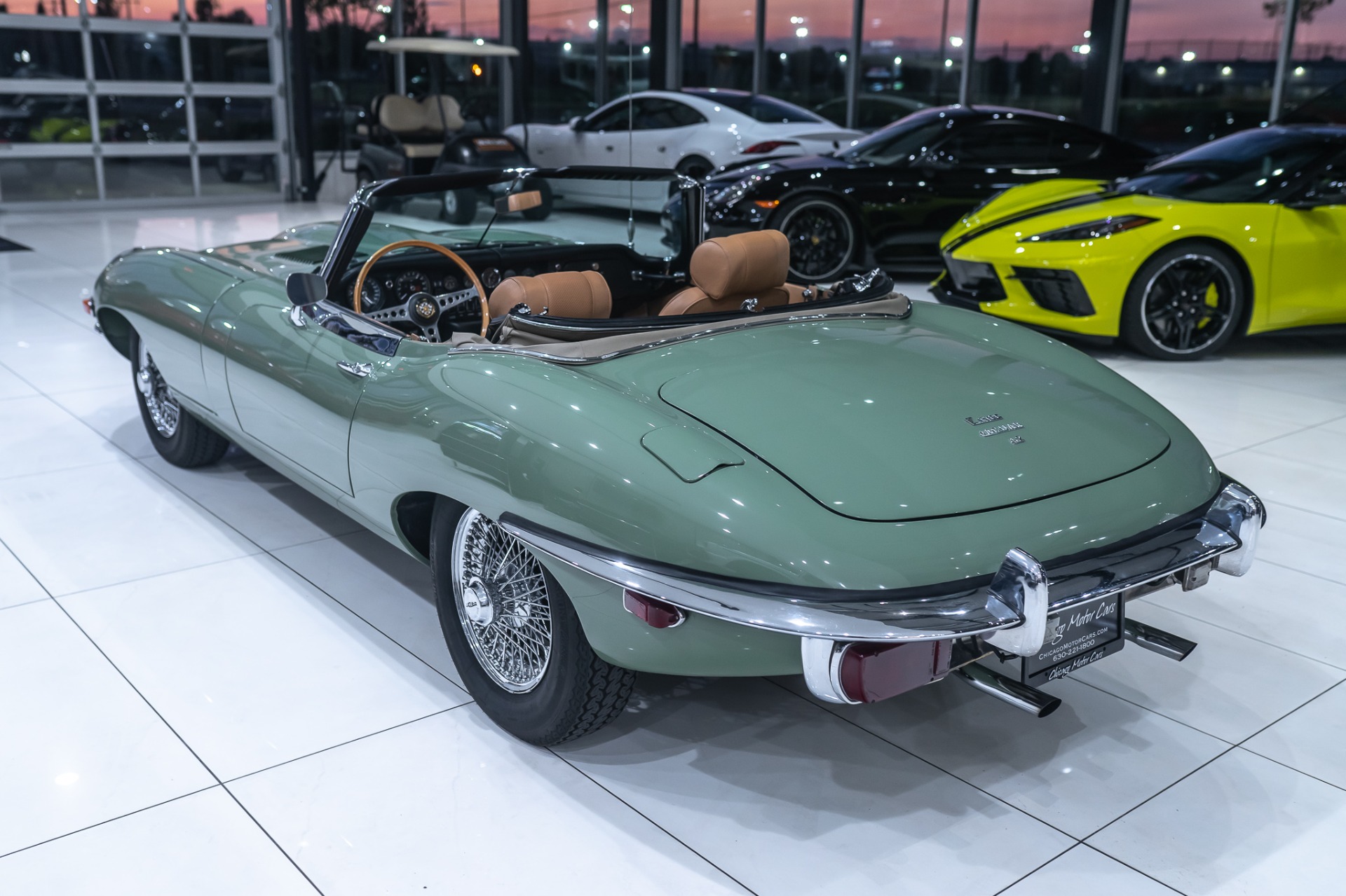 Used-1970-Jaguar-XKE-Series-II-Roadster-42L-Willow-Green-Collector-Condition