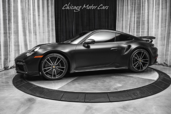 Used 2022 Porsche 911 Turbo S Coupe ONLY 772 Miles! PCCB! Front Lift! Matte Black Wrap! LOADED for sale Sold at Chicago Motor Cars in West Chicago IL 60185 1