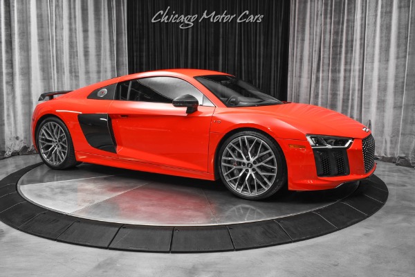 Used-2017-Audi-R8-52-quattro-V10-Plus-Coupe-LOW-Miles-RARE-Dynamite-Red-Carbon-LOADED