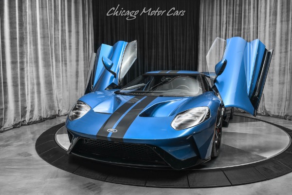 Used 2019 Ford GT Coupe ONLY 1K Miles! Liquid Blue! Overtop Stripes! FULL PPF! LOADED for sale Sold at Chicago Motor Cars in West Chicago IL 60185 2