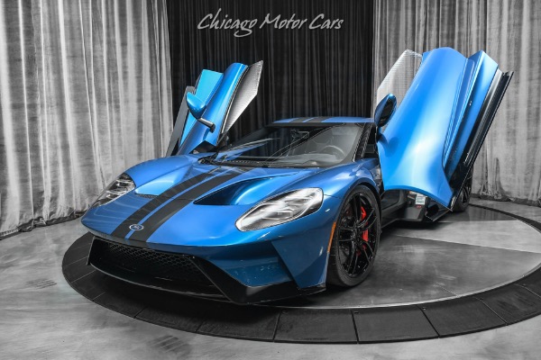 Used-2019-Ford-GT-Coupe-ONLY-1K-Miles-Liquid-Blue-Overtop-Stripes-FULL-PPF-LOADED