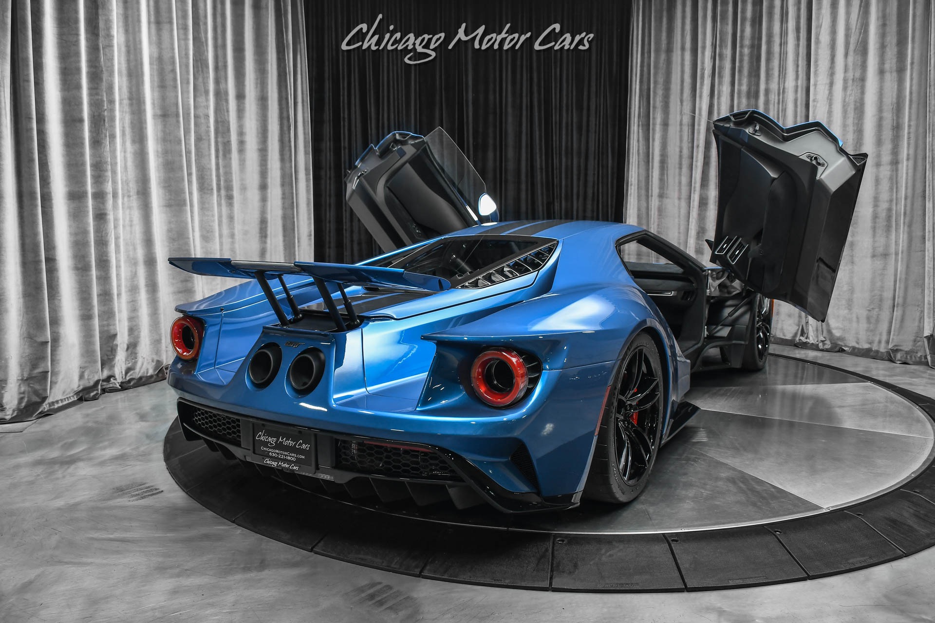 Used-2019-Ford-GT-Coupe-ONLY-1K-Miles-Liquid-Blue-Overtop-Stripes-FULL-PPF-LOADED