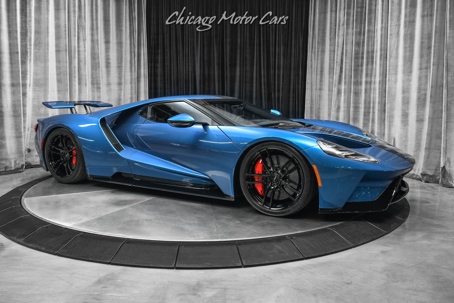 Used-2019-Ford-GT-Coupe-ONLY-1K-Miles-Liquid-Blue-Overtop-Stripes-FULL-PPF-LOADED