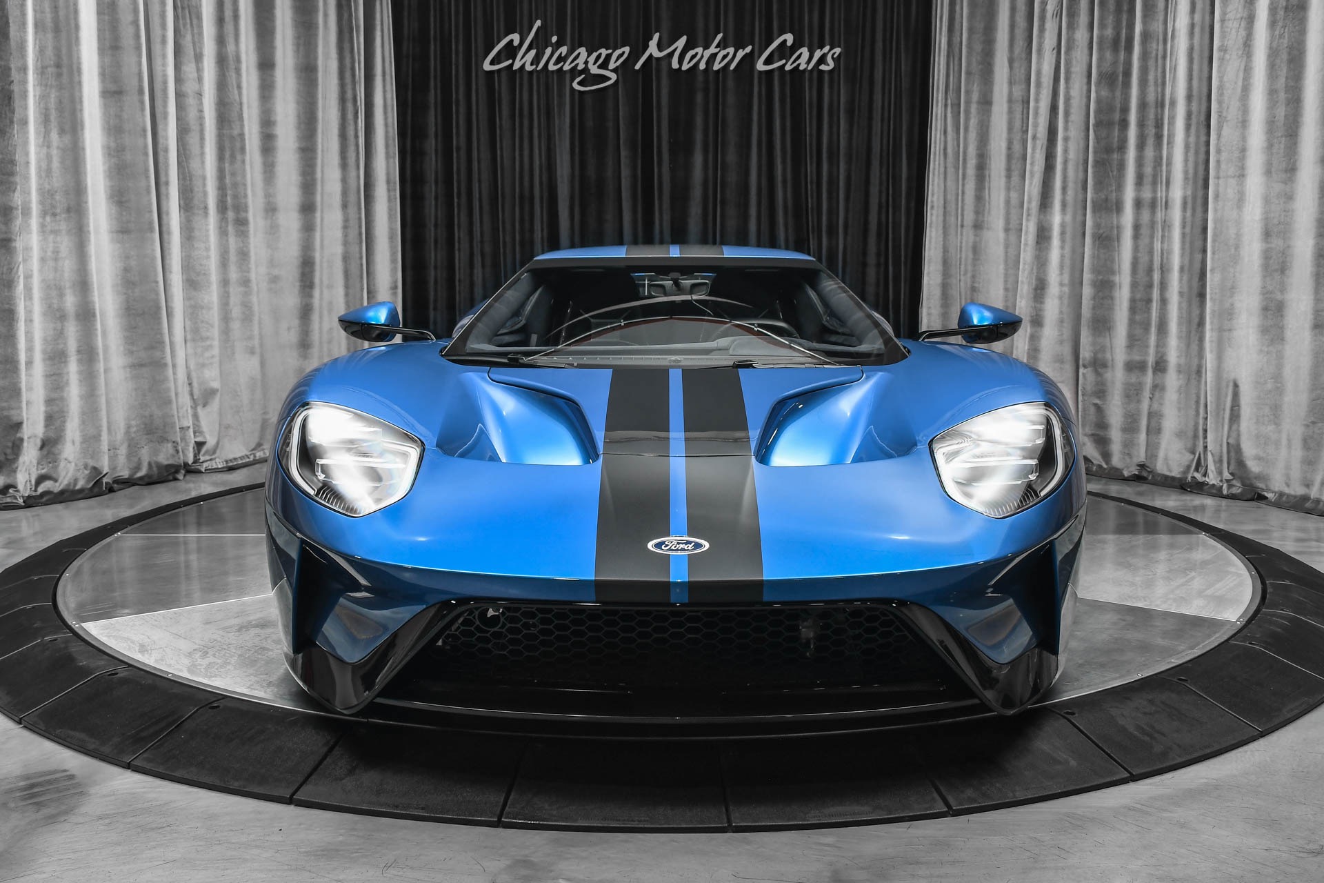 Used-2019-Ford-GT-Coupe-ONLY-1K-Miles-Liquid-Blue-Overtop-Stripes-FULL-PPF-LOADED