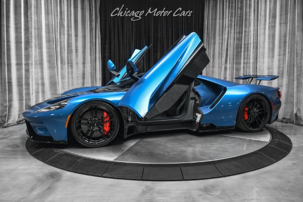 Used 2019 Ford GT Coupe ONLY 1K Miles! Liquid Blue! Overtop Stripes! FULL PPF! LOADED for sale Sold at Chicago Motor Cars in West Chicago IL 60185 1