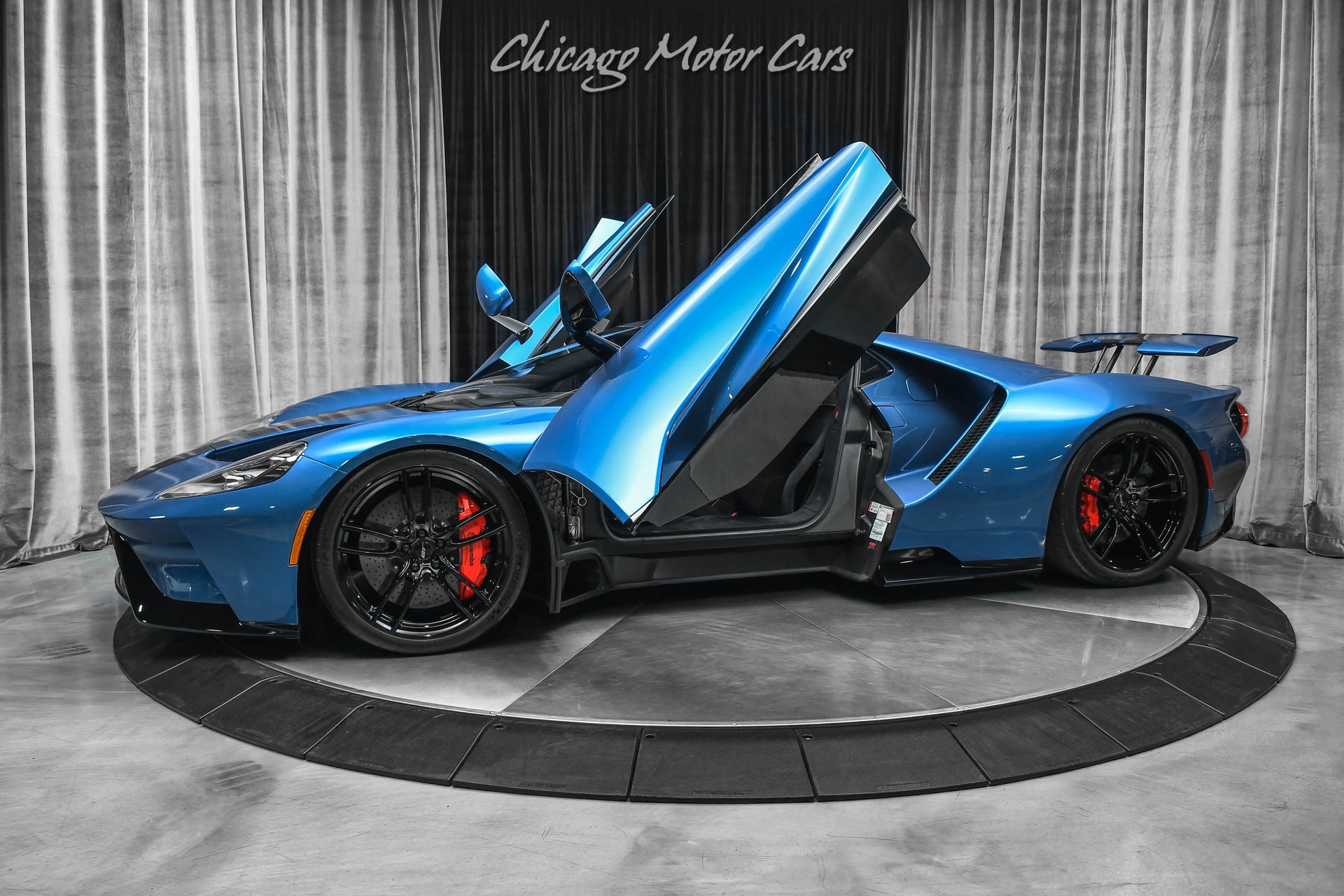 Used 2019 Ford GT Coupe ONLY 1K Miles! Liquid Blue! Overtop Stripes! FULL PPF! LOADED for sale Sold at Chicago Motor Cars in West Chicago IL 60185 1