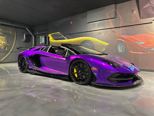 Used-2021-Lamborghini-Aventador-LP770-4-SVJ-Roadster-ONLY-1K-Miles-Viola-Pasifae-HOT-Spec-LOADED