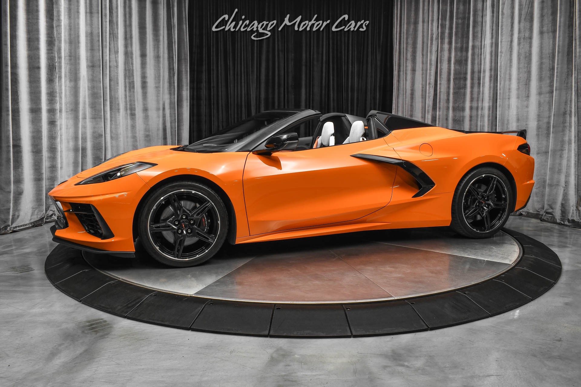 Used-2022-Chevrolet-Corvette-Stingray-2LT-C8-Convertible-with-Z51-ONLY-2K-Miles-Amplify-Orange-LOADED