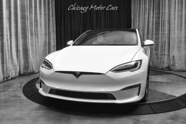 Used 2021 Tesla Model S Plaid Sedan Pearl White! Autopilot! LOW Miles! Vossen Wheels! 0-60 in 1.99 for sale Sold at Chicago Motor Cars in West Chicago IL 60185 2