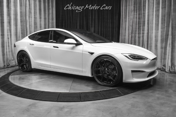 Used 2021 Tesla Model S Plaid Sedan Pearl White! Autopilot! LOW Miles! Vossen Wheels! 0-60 in 1.99 for sale Sold at Chicago Motor Cars in West Chicago IL 60185 6