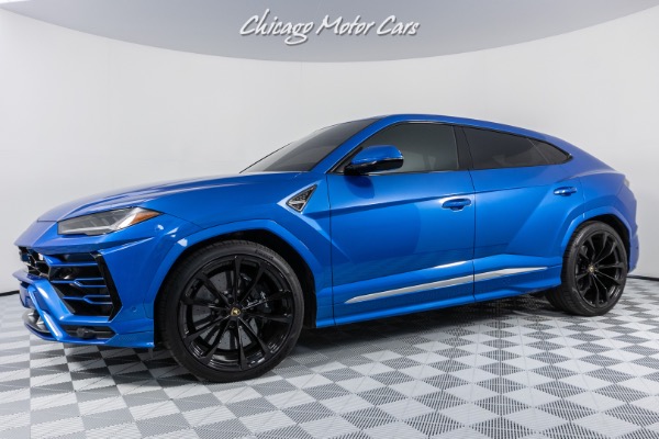 Used 2021 Lamborghini Urus Rare spec! One owner! Ad personam Blu Eleos over Blu Amon! Loaded! for sale Sold at Chicago Motor Cars in West Chicago IL 60185 1