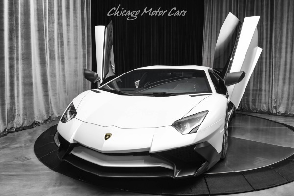 Used 2016 Lamborghini Aventador LP750-4 SV Coupe Factory Matte White Full PPF Novitec Upgrades! for sale Sold at Chicago Motor Cars in West Chicago IL 60185 2
